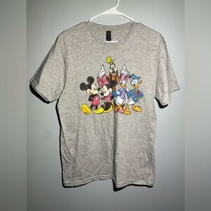Gray T-Shirt with Disney Characters